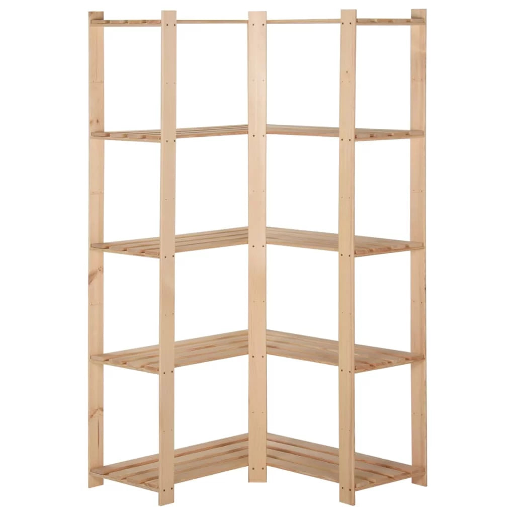 5-Tier Solid Wood Pine Corner Rack F1602