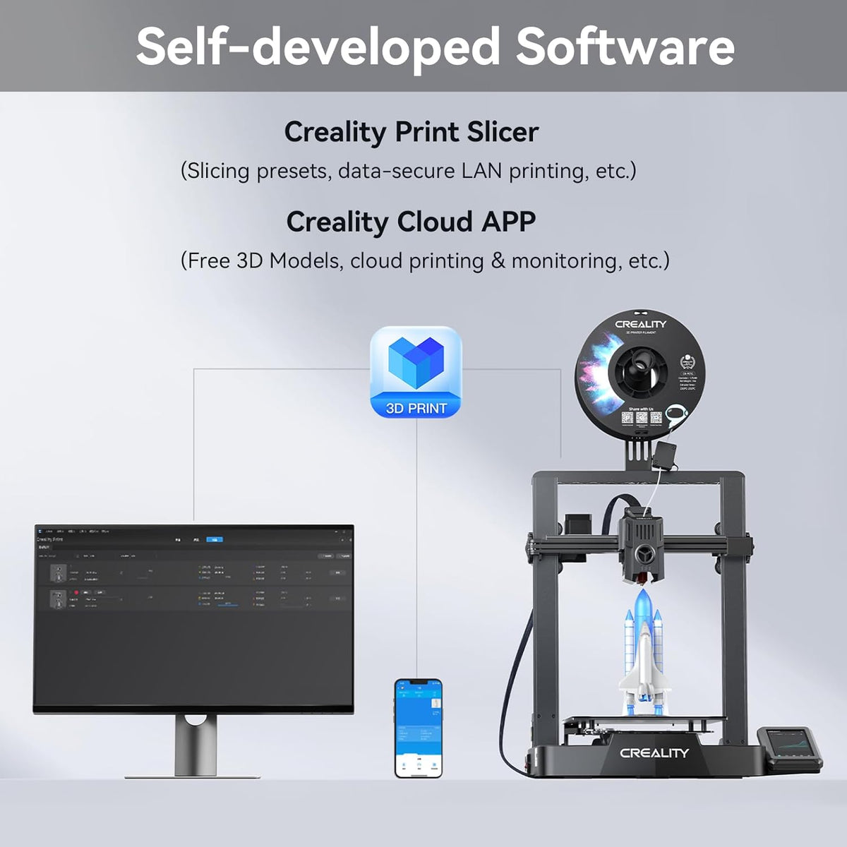 3D Printer 500mm/s 300℃ 220x220x240mm Q968232