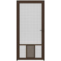 Brown Aluminum Hinged Screen Door O4105