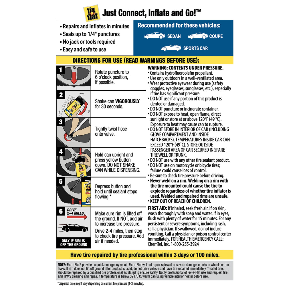 16 oz Aerosol Tire Repair and Inflator Q77167