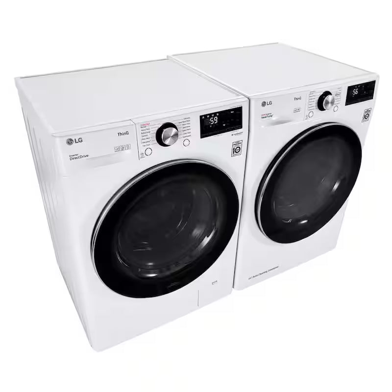 24 in. W 2.4 Cu. Ft. Compact Stackable Smart Front Load Washer in White with Steam D849150