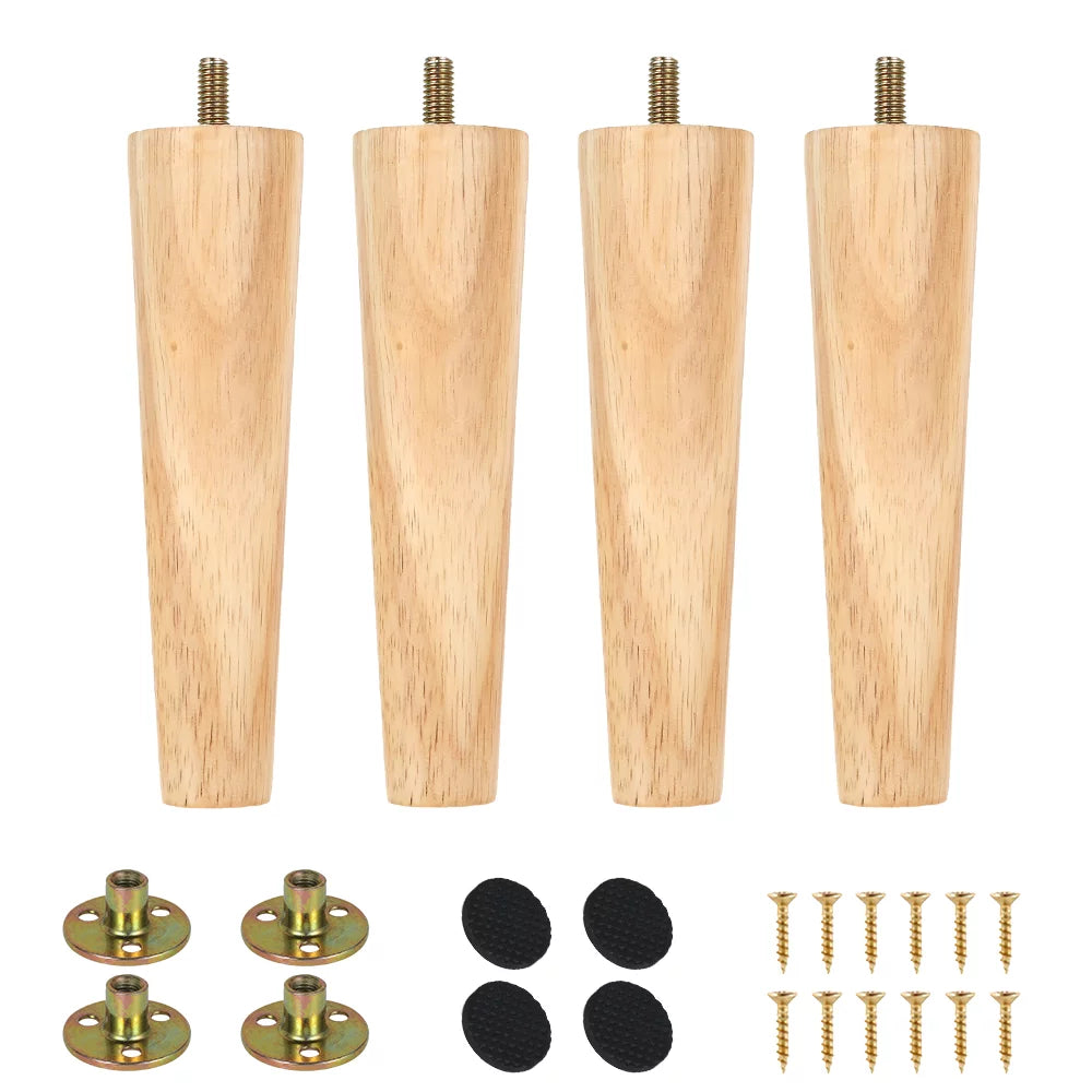Wood Tapered Furniture Legs Set of 4 H8032