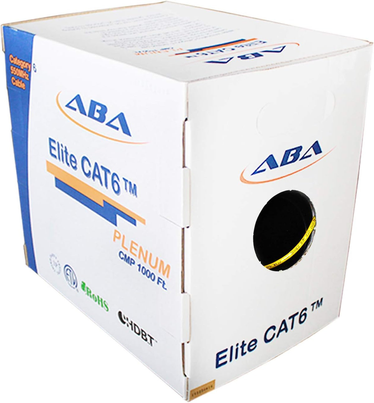 Blue Bulk Ethernet Cable 1000ft UTP 23AWG Solid Pure Bare Copper I89602