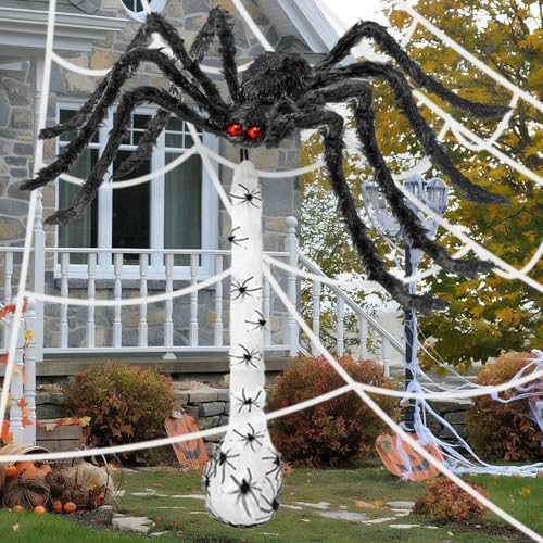 16.4 x 15.7 Ft Prelit Halloween Spider Web Net Lights with Timer Z924
