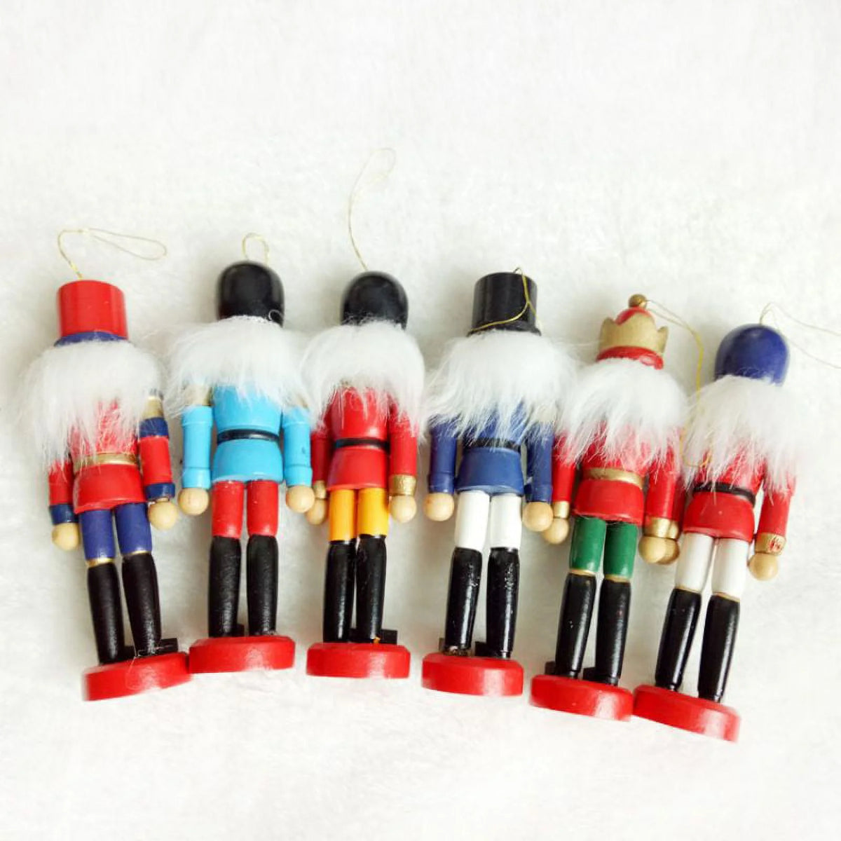 Wooden Nutcracker Puppet Doll Toys, 6 Pieces R704202