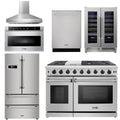 48 in. Gas Range, Range Hood, Refrigerator, Dishwasher, Wine Cooler, Microwave F75848