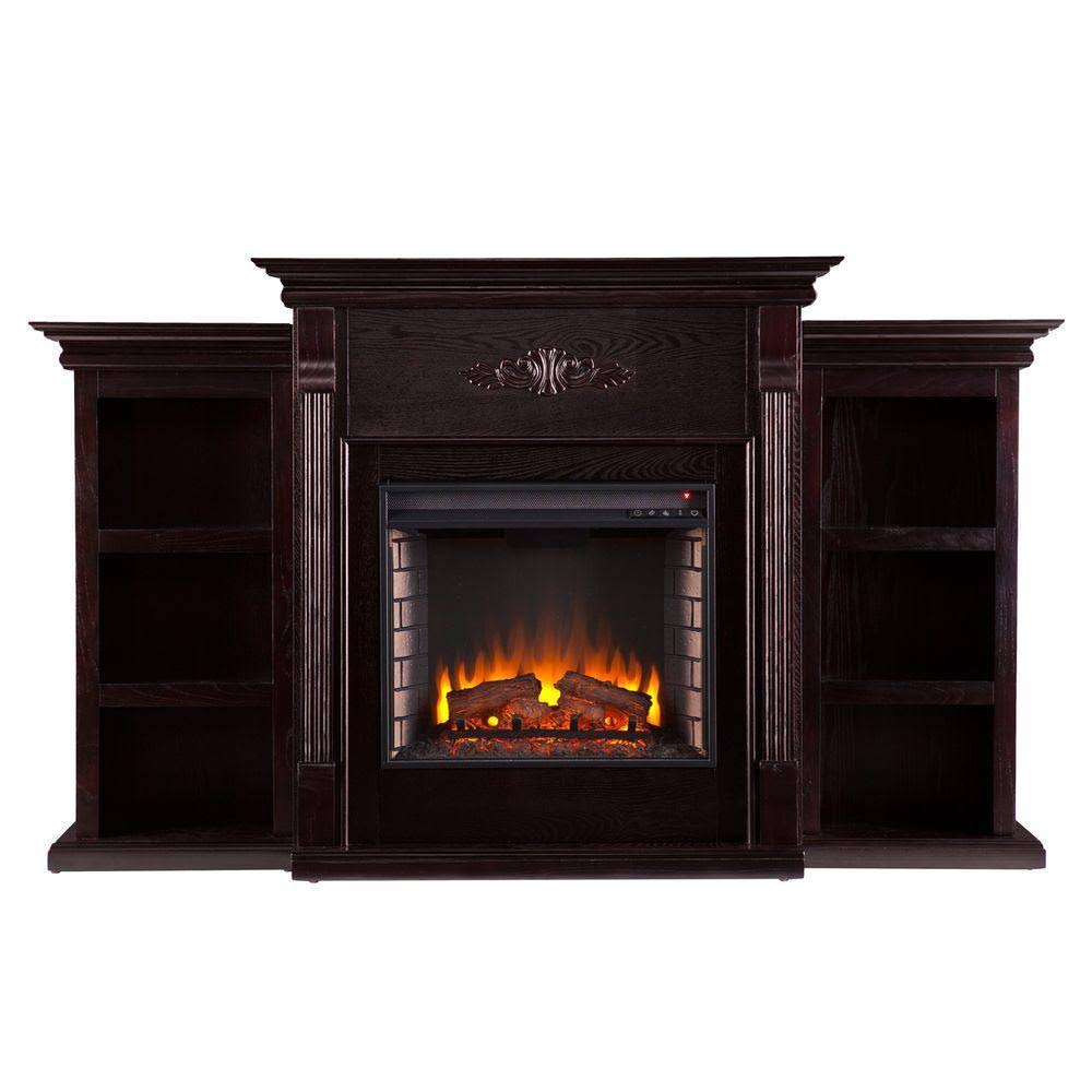 Freestanding Electric Fireplace with Bookcases X86786