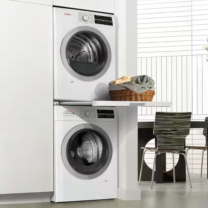 24 in. Laundry Stacking Kit with Shelf in White H99221