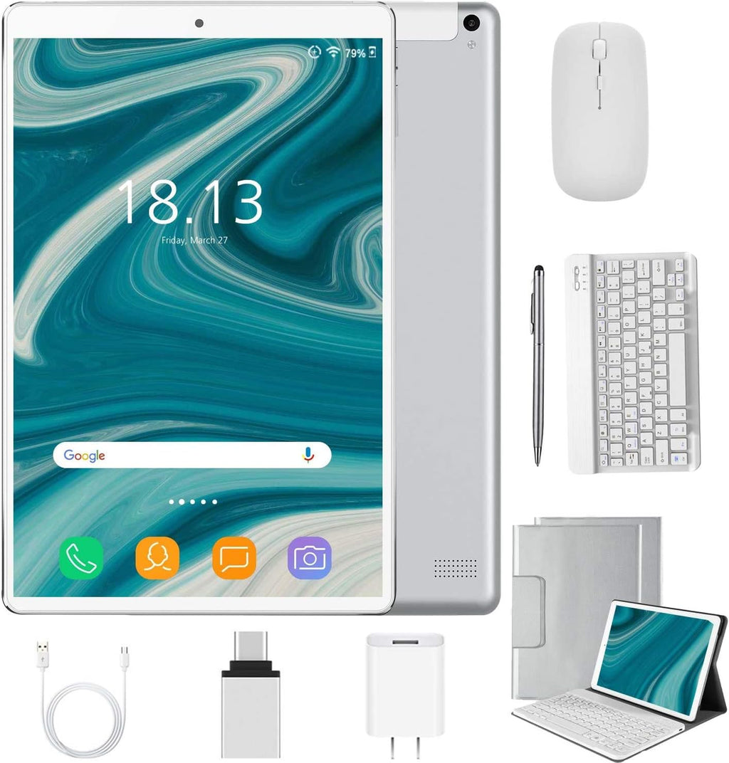 2 in 1 Tablets 10 Inch with Wireless Keyboard Case, 4GB RAM 64GB ROM, Gold C787971
