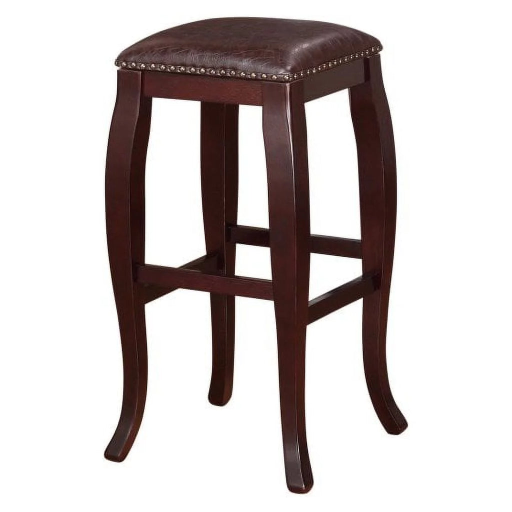 Backless Wood Bar Stool, 30" Seat Height E51837