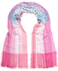 Plaid Oblong Scarf D367