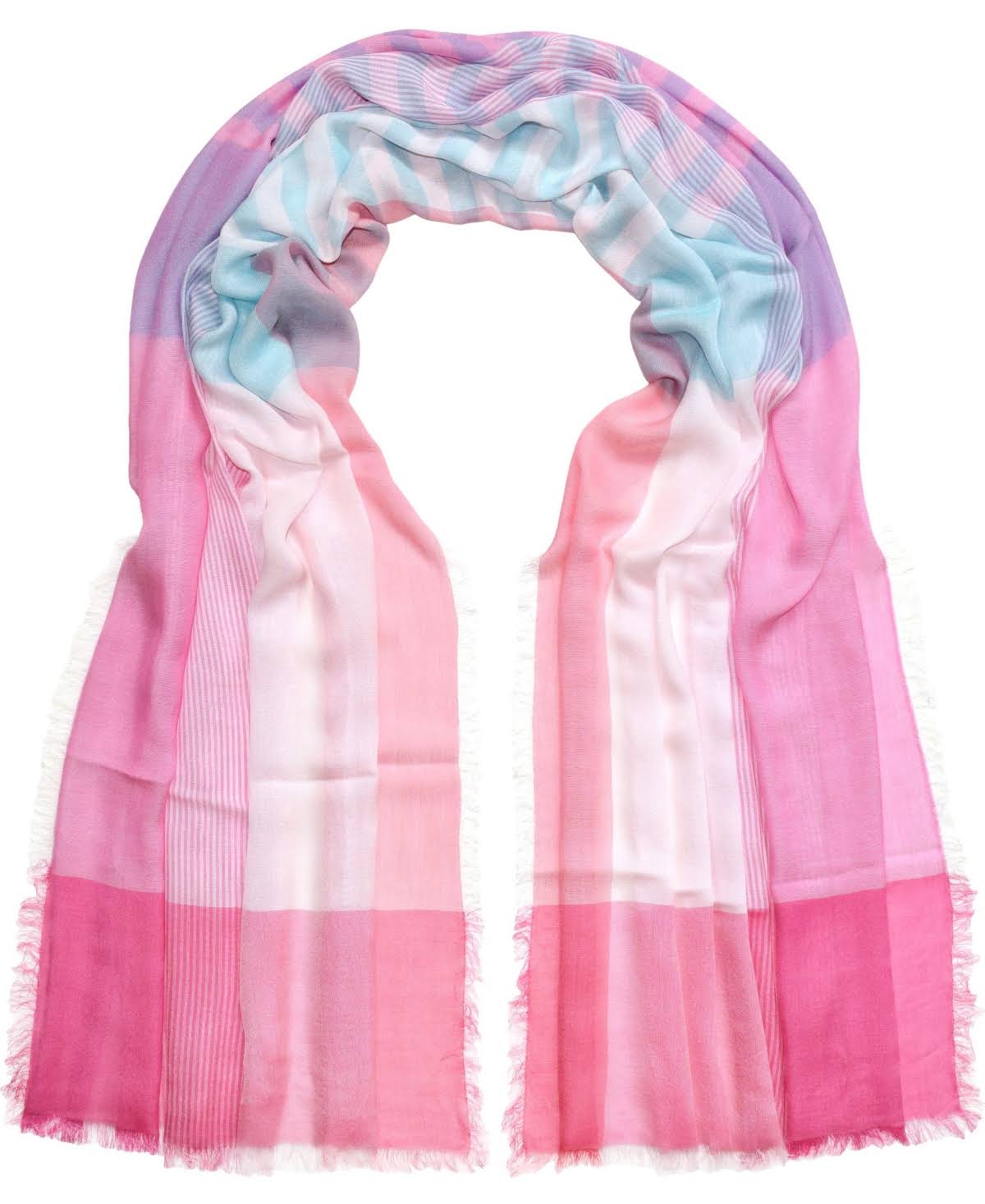Plaid Oblong Scarf D367