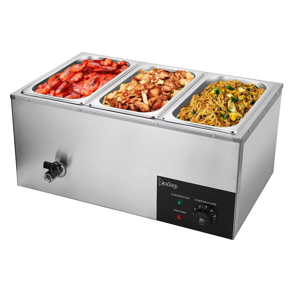 6.9Qt Stainless Steel Food Warmer Steam Table S6088