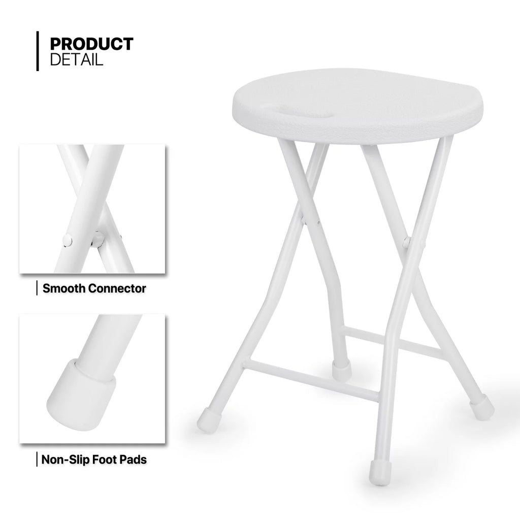 7 Pieces 4 FT Folding Round Table and Chair Set X2731