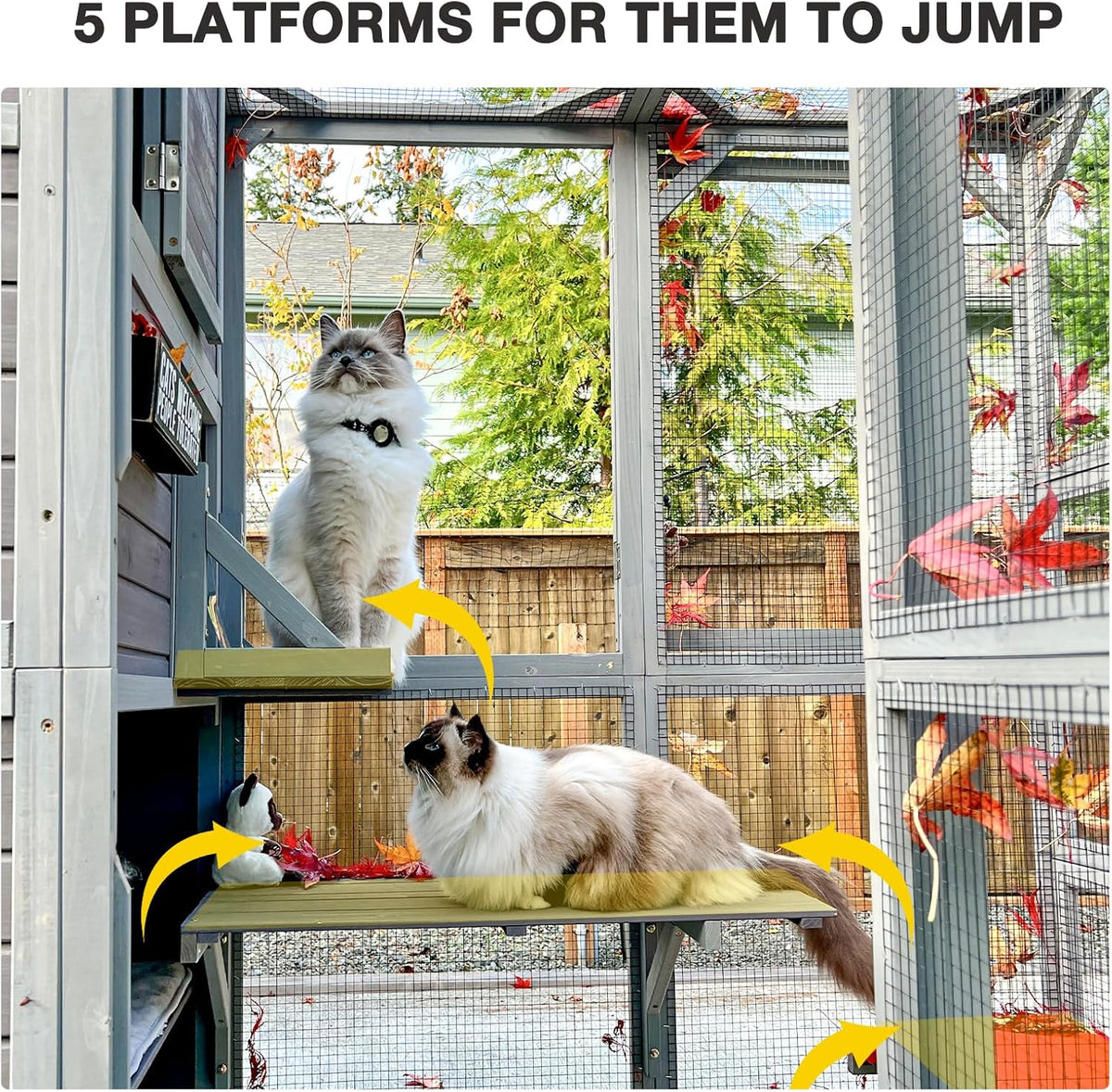 Large Cat House with 4 Levels, 77" L H821