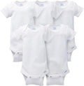 5-Pack White Short Sleeve Onesies Bodysuits L8724