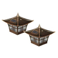 Electroplated Copper Solar Post Cap Set of 2 B562041