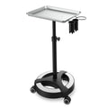 Adjustable Height Aluminum Salon Tray Cart with Accessory Caddy O615