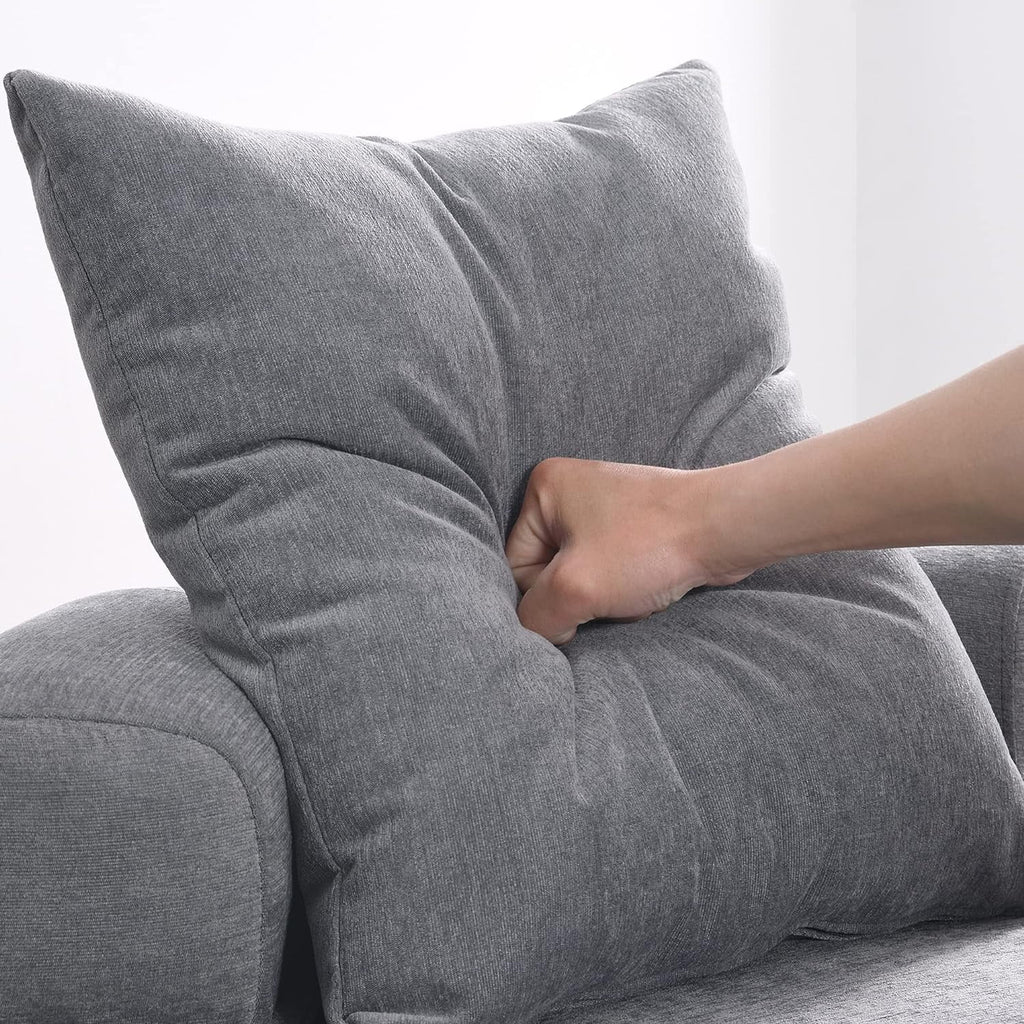Light Gray Accent Barrel Chair with Pillow F540063