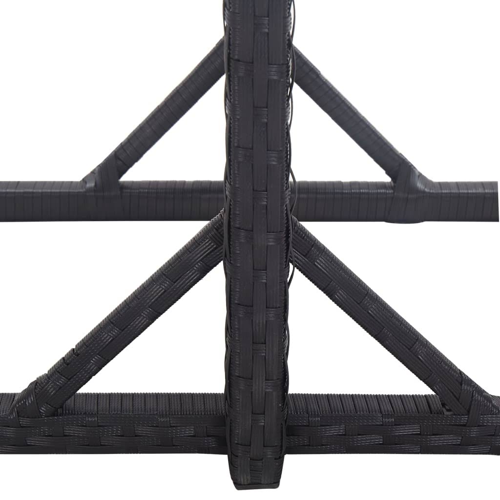 Anthracite Poly Rattan and Solid Acacia Wood Garden Table A4701