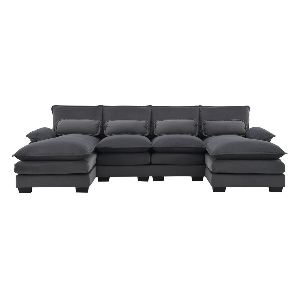 U-shaped Sectional Sofa with Waist Pillows A20914