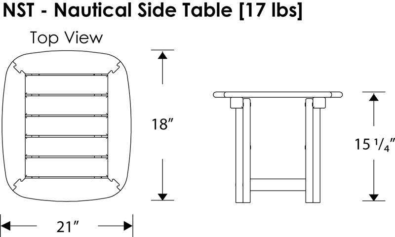 White Nautical Side Table J76093