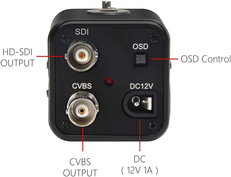 Mini SDI Camera with 3.6mm HD Lens, 2 MP 1080P CCTV Security Camera L561