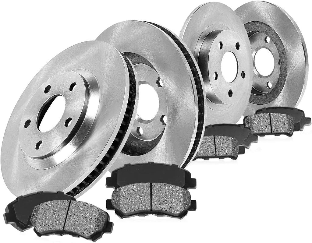 Front and Rear Rotors with Metallic Brake Pads U137889