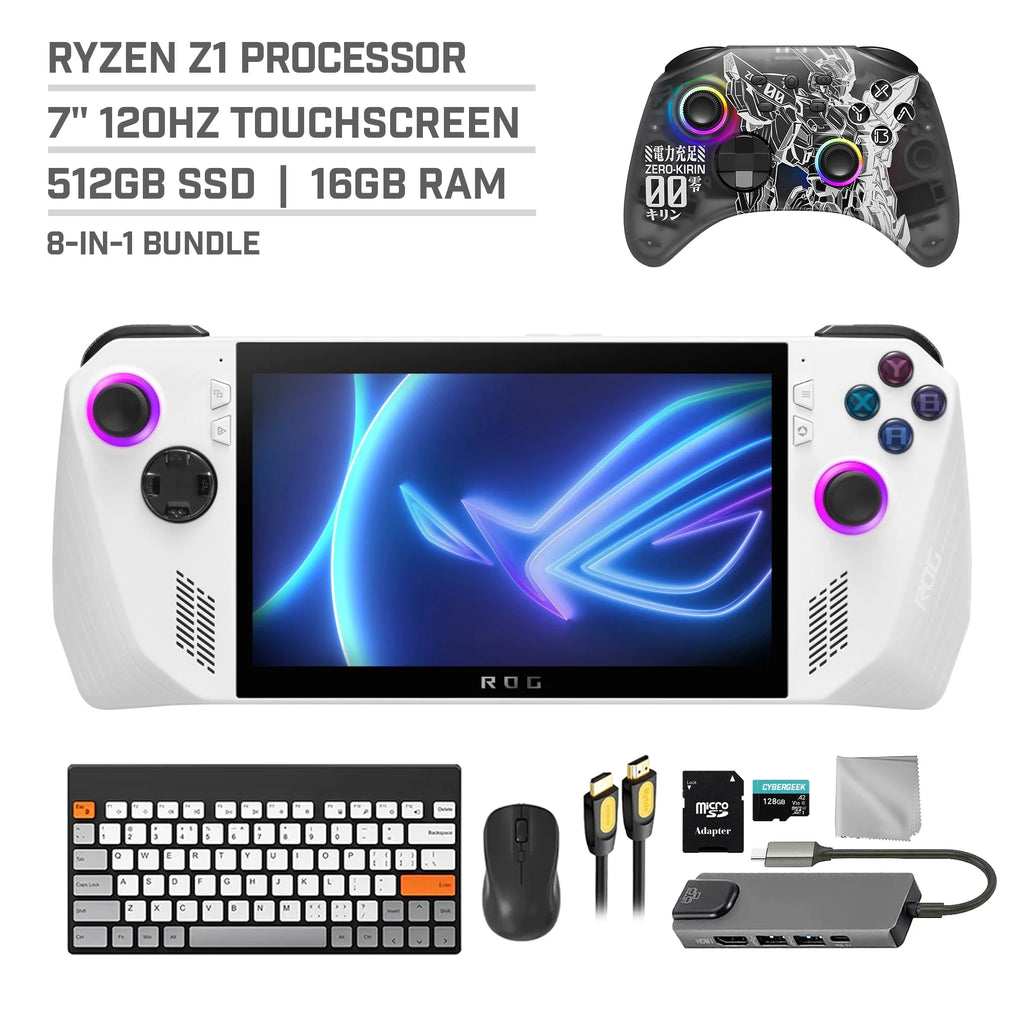 512GB Gaming Handheld 7-inch Touchscreen 120Hz FHD 1080p AMD Ryzen Z1 Processor Bundle C369775