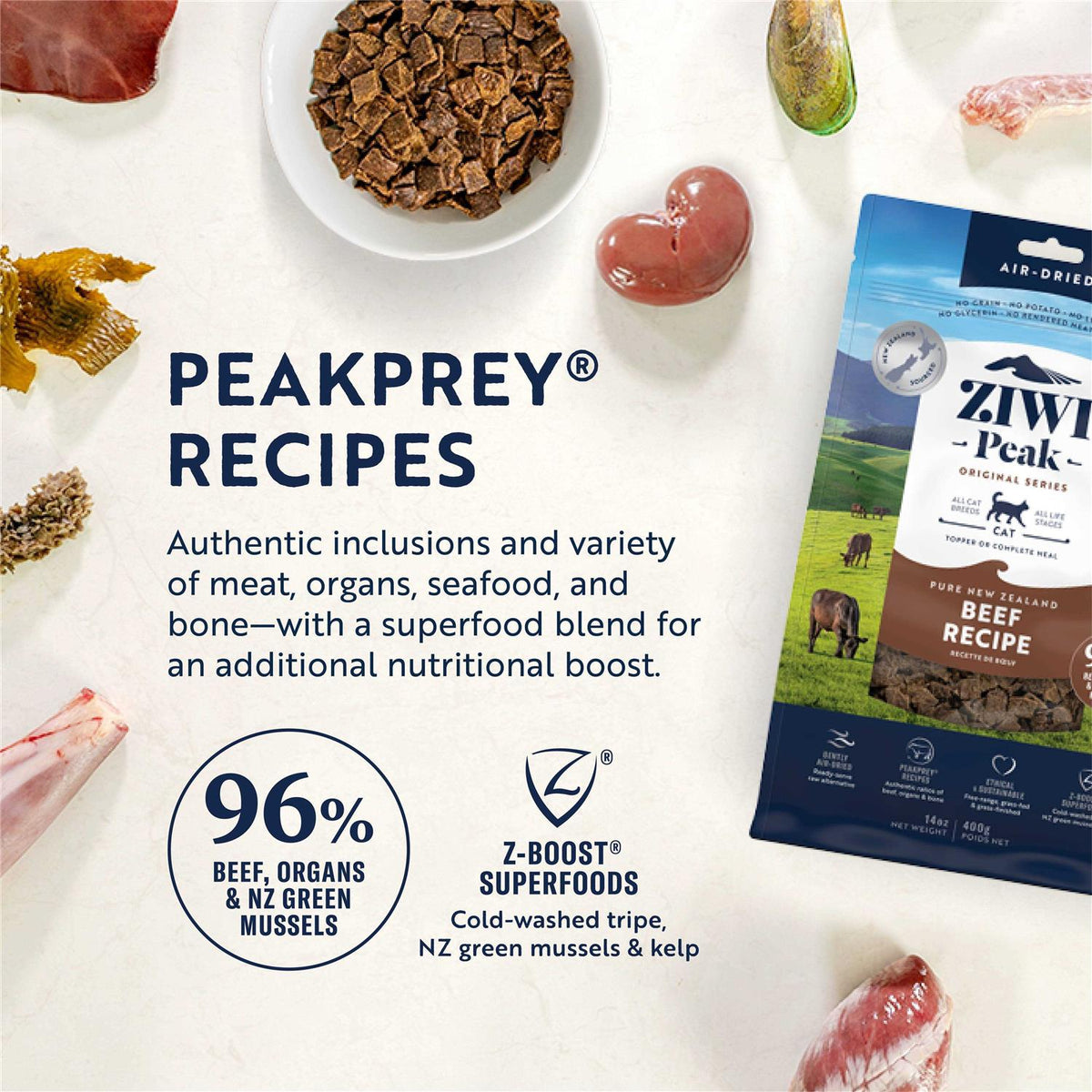 Air Dried Beef Cat Food B40517