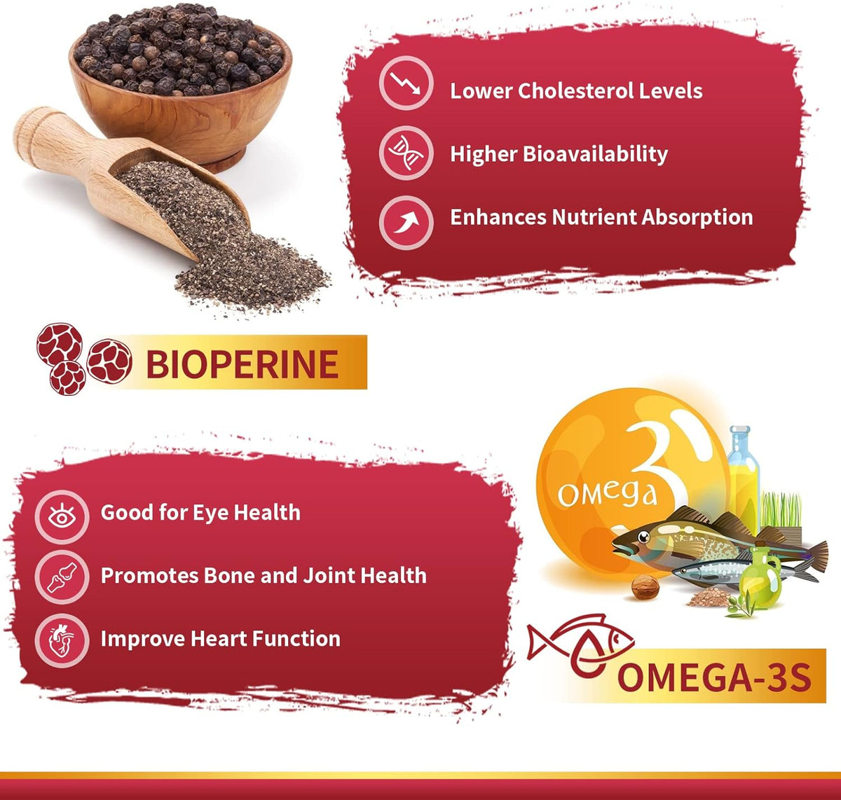 CoQ10 400mg Softgels with PQQ, BioPerine & Omega-3, 120 Servings W259