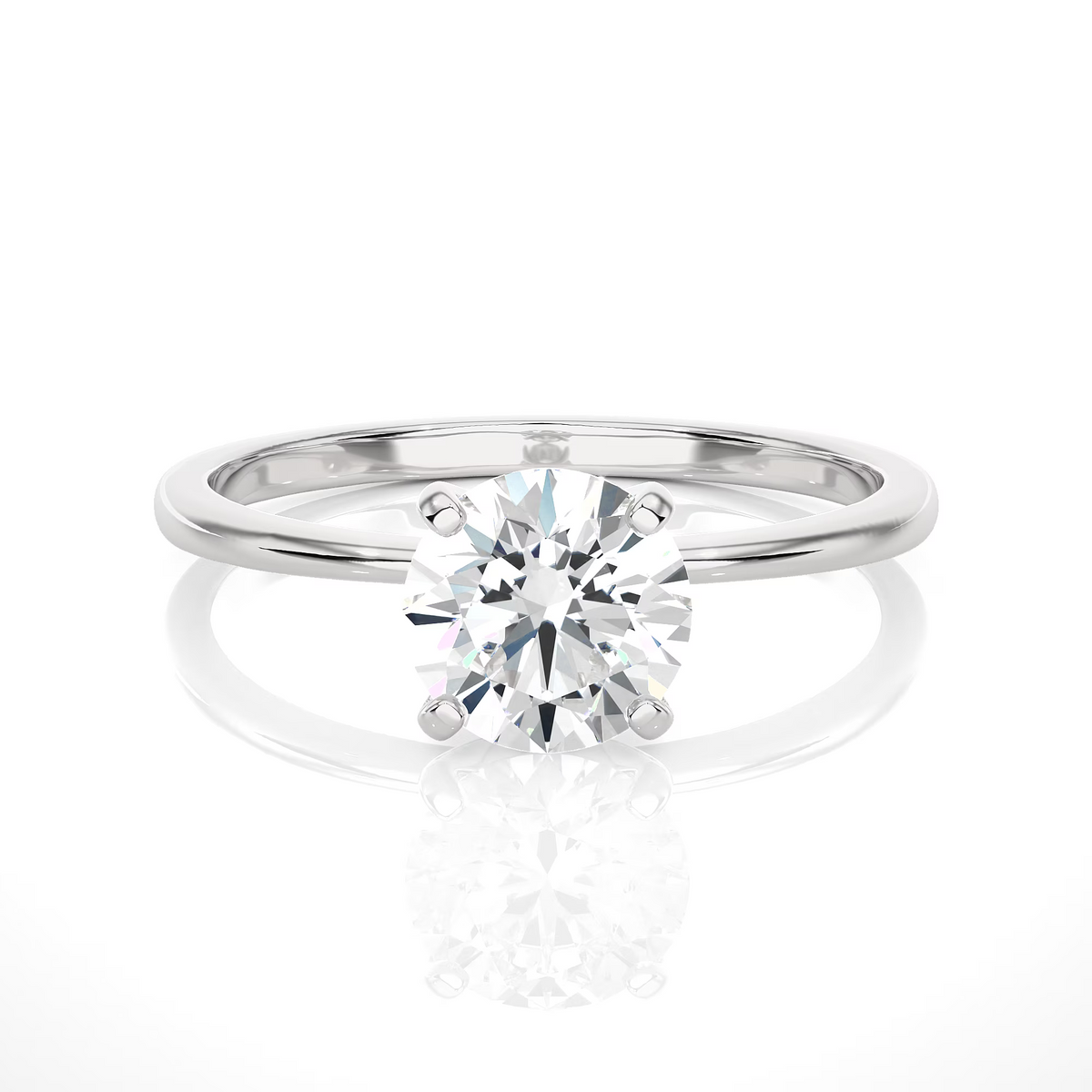 14k White Gold Solitaire Engagement Ring C547