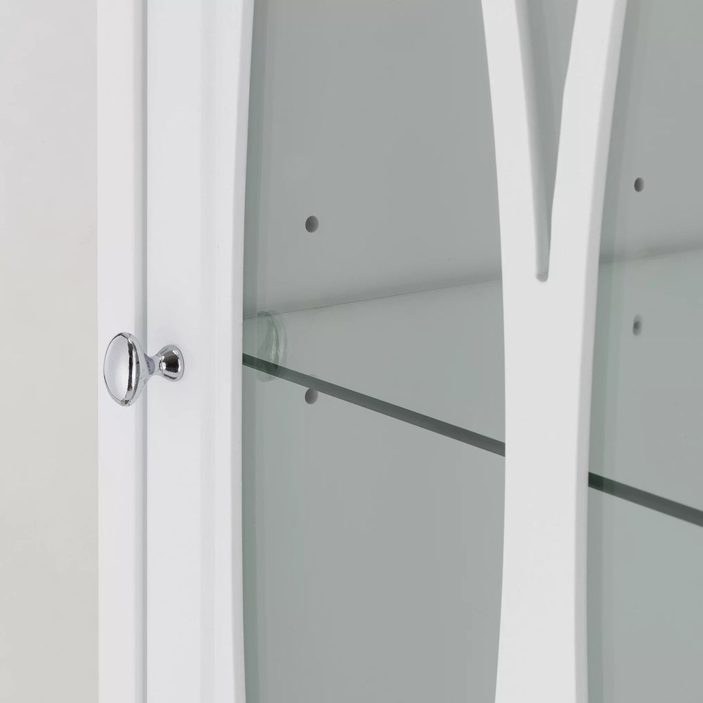 Wooden Bathroom Floor Cabinet 2 Drawer White A323