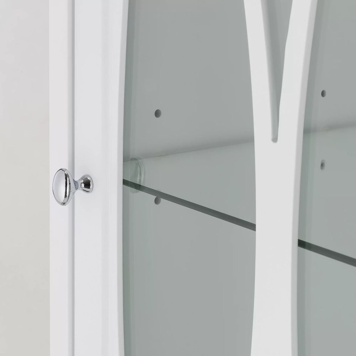 Wooden Bathroom Floor Cabinet 2 Drawer White A323