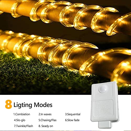 100ft 720 LED Connectable Flexible Tube Lights with 8 Modes, Waterproof Multicolor LED Rope Lights X2165