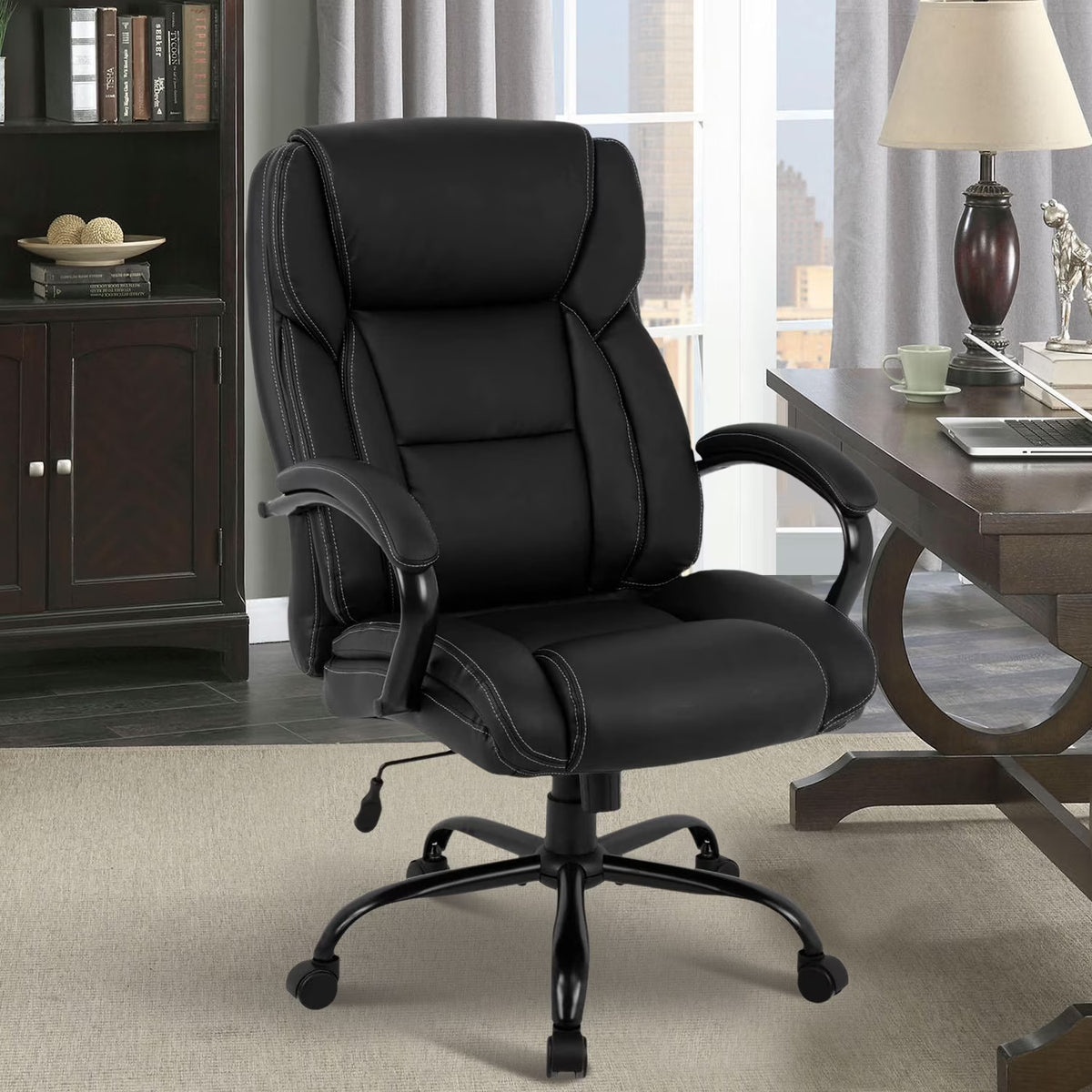 Black High Back PU Leather Executive Office Chair D59085