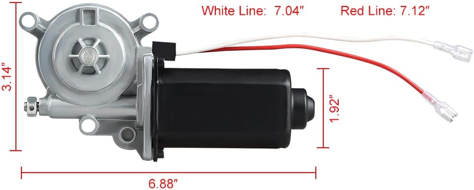 RV Power Awning Motor Replacement, Dual Connector, 12-Volt DC, 75-RPM, Pack of 2 X3955