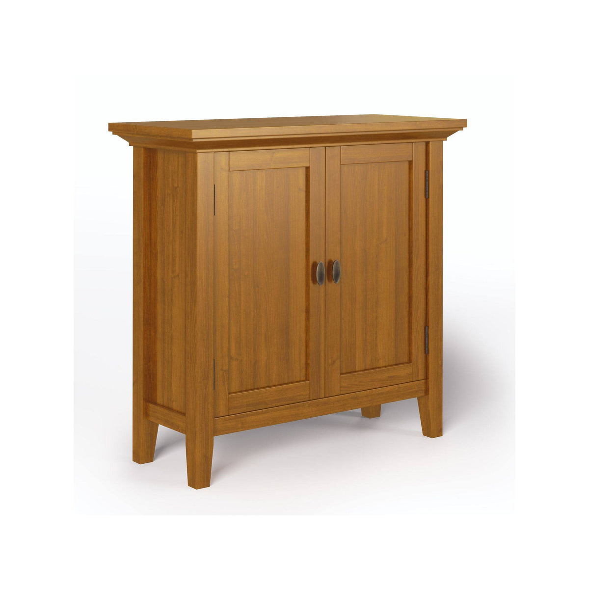 Solid Wood Low Storage Cabinet in Light Golden Brown X825302
