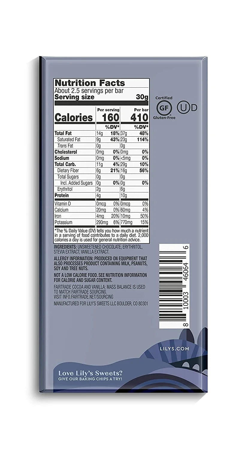 Dark Chocolate Bar 92% Cocoa 2.8 oz Pack of 3 A87802