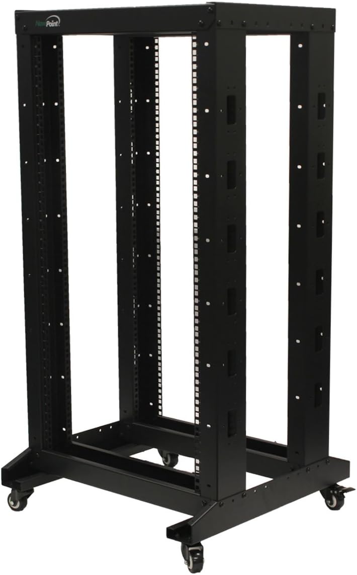 4-Post Open Frame Server Rack with Casters W111