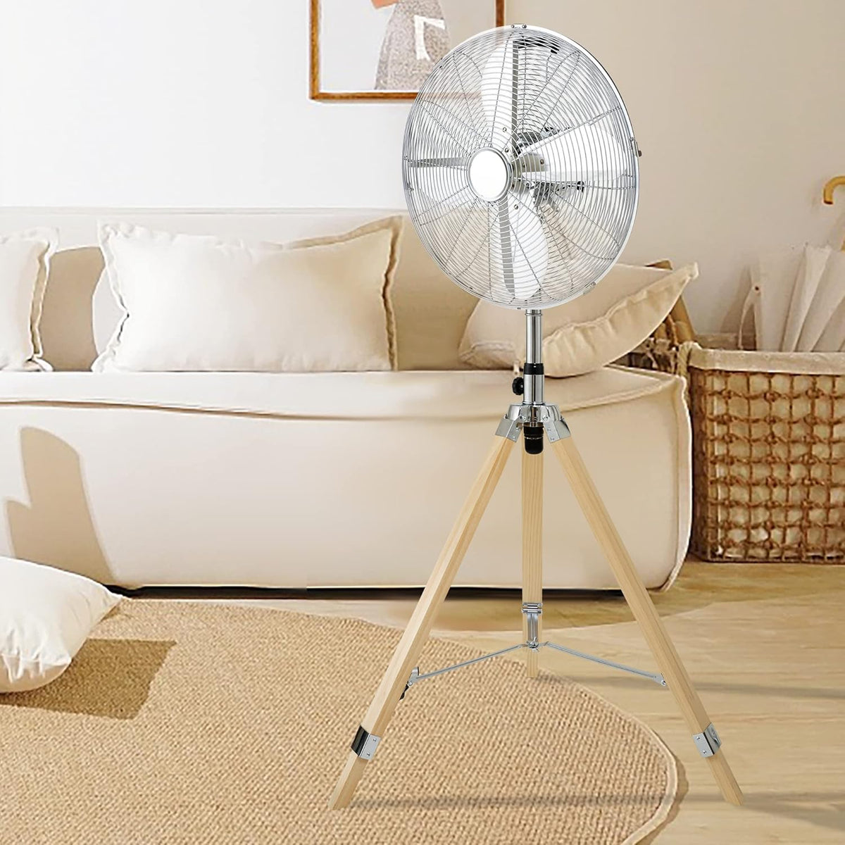 16 Inch Retro Tripod Fan, 3 Speeds, Adjustable Height G79018