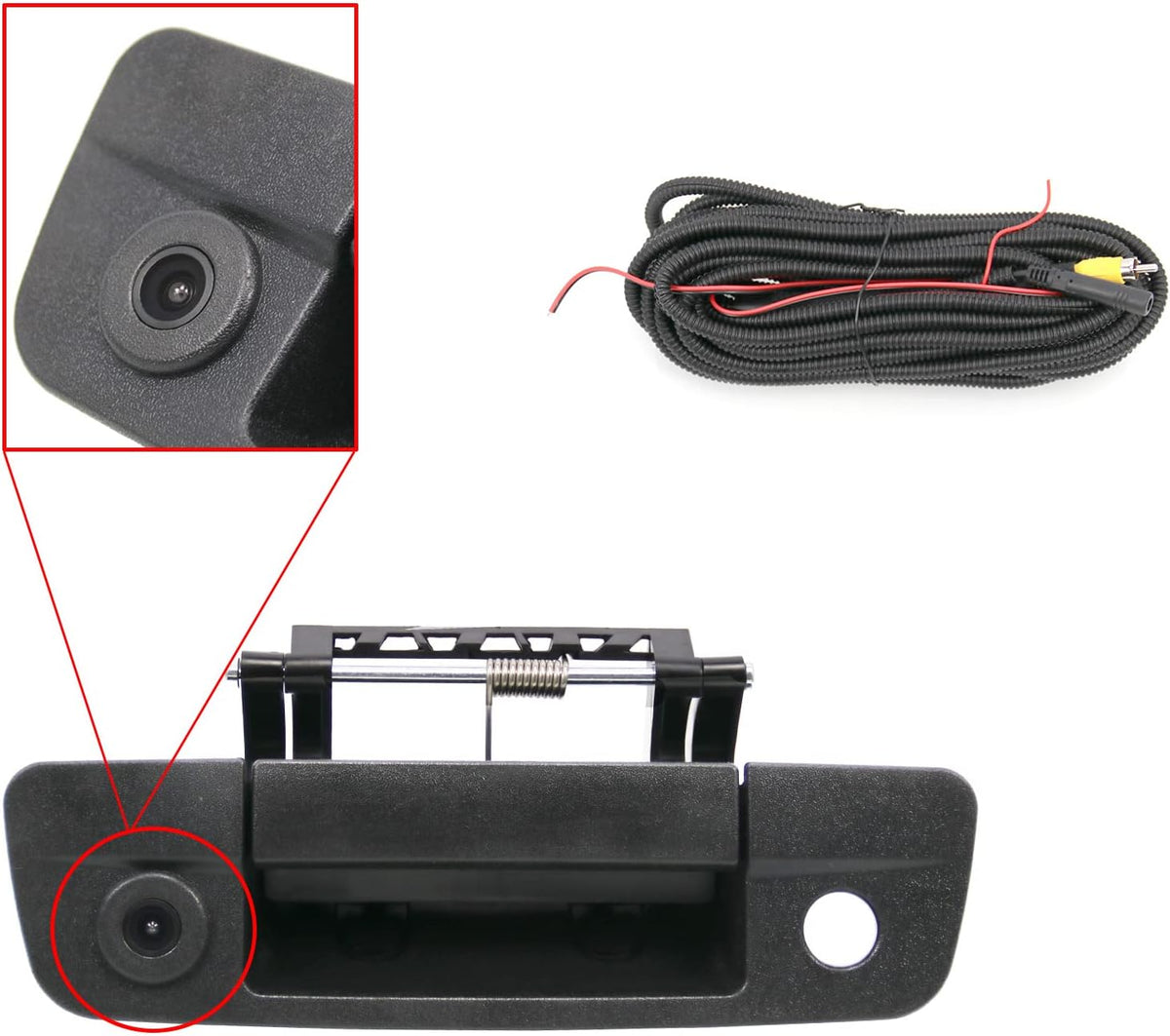 Tailgate Handle Backup Camera Rear View with RCA Connector X38148