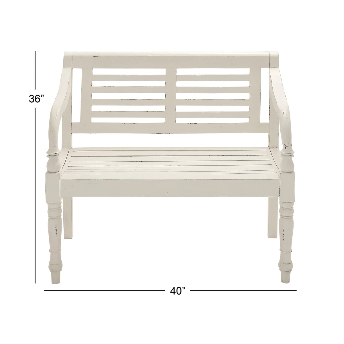 White Wood Bench V88082