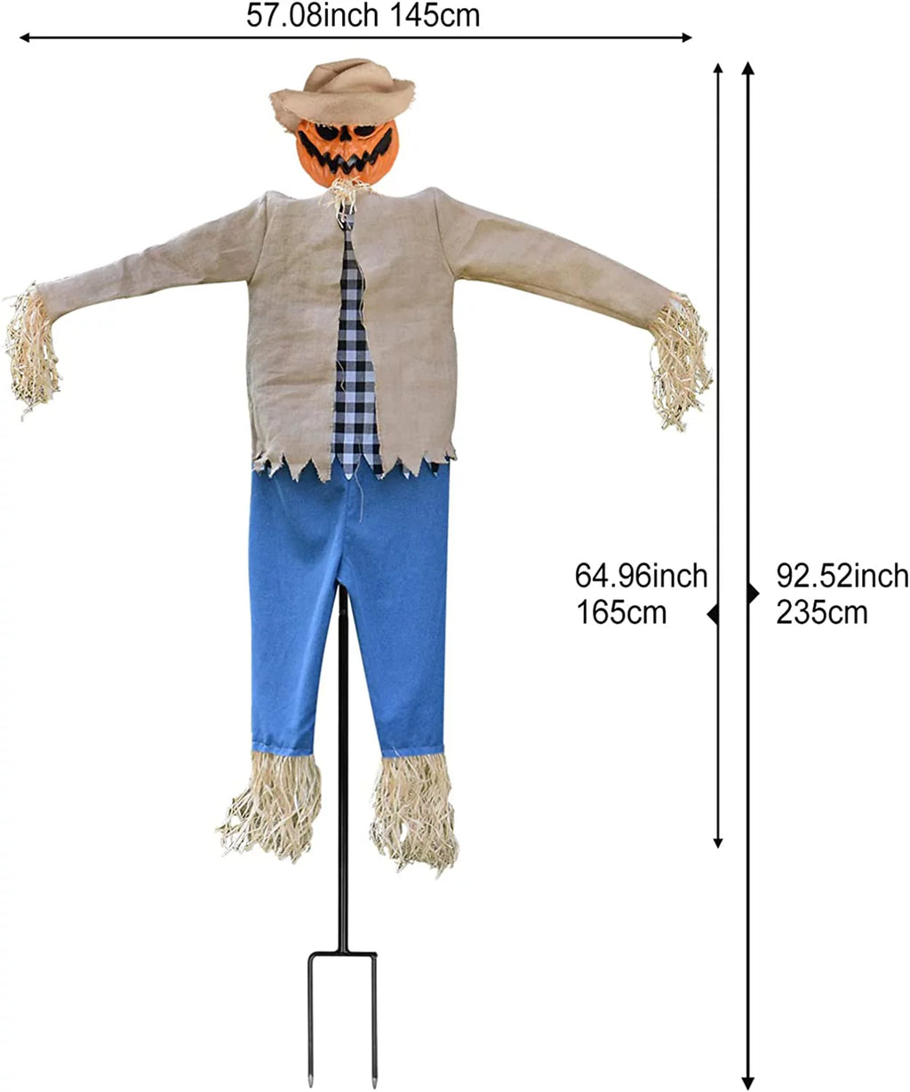7.5 Feet Halloween Scarecrow Ghost Decorations with Metal Stand A52240