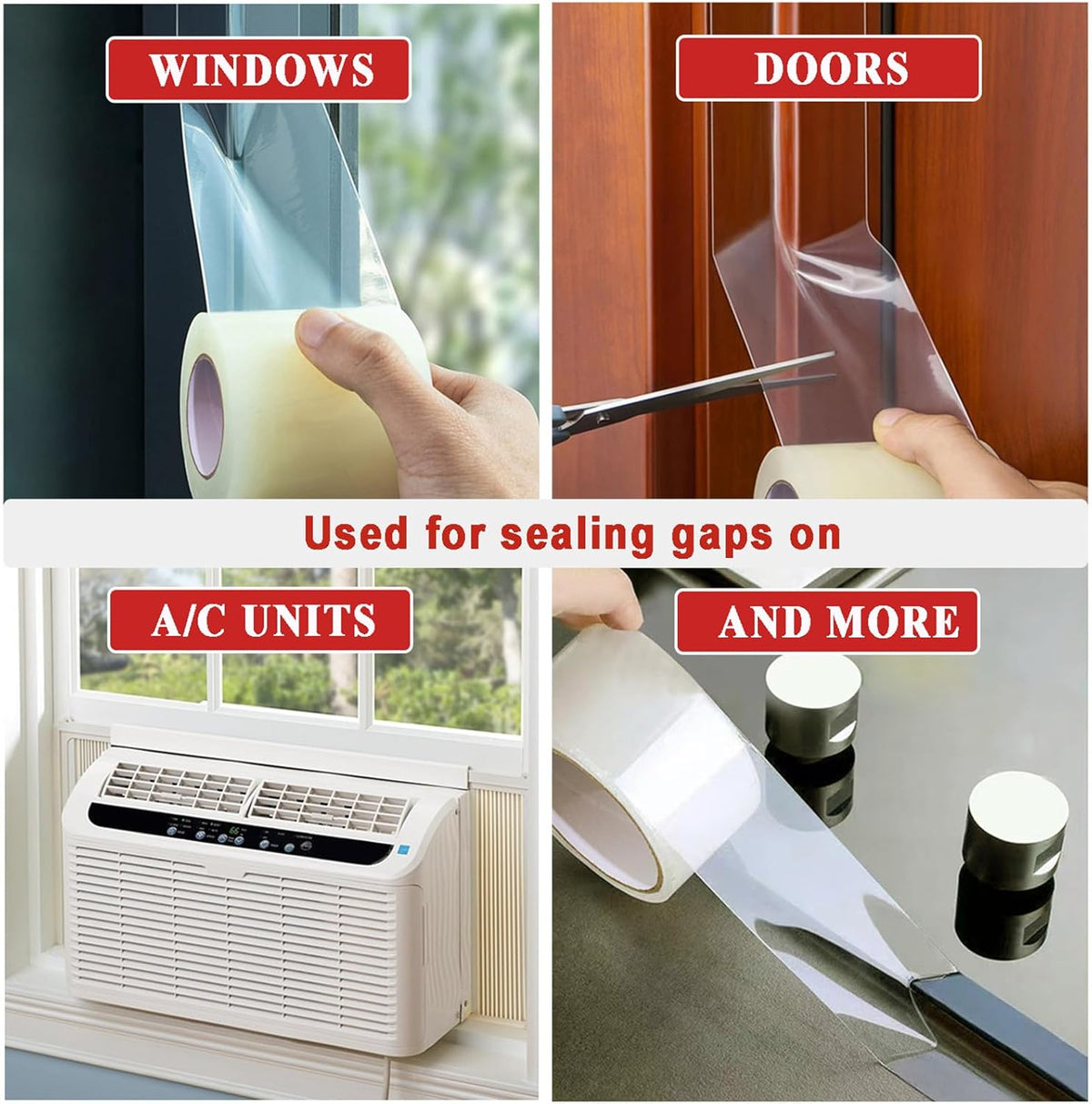 Transparent 2-Inch x 65.6FT Window Weather Stripping Tape P867435