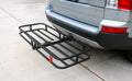 Steel Hitch Cargo Carrier with High Side Rails, 500-lb Load Capacity, Black Q7182