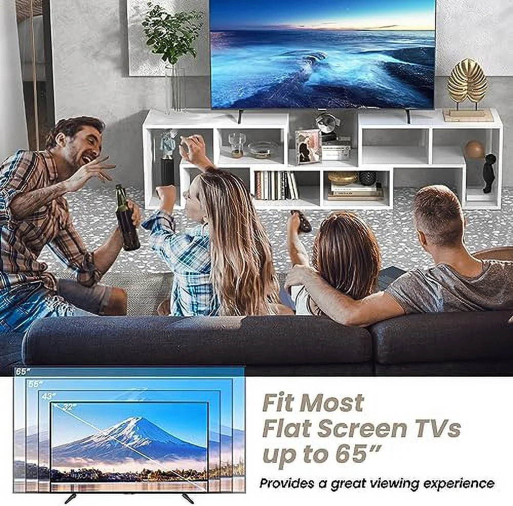 50 55 60 65 Inch TV Stand with Open Shelves N650