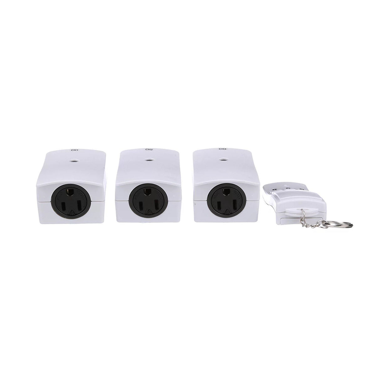 White Indoor Wireless Remote Control with 3 Outlets I553