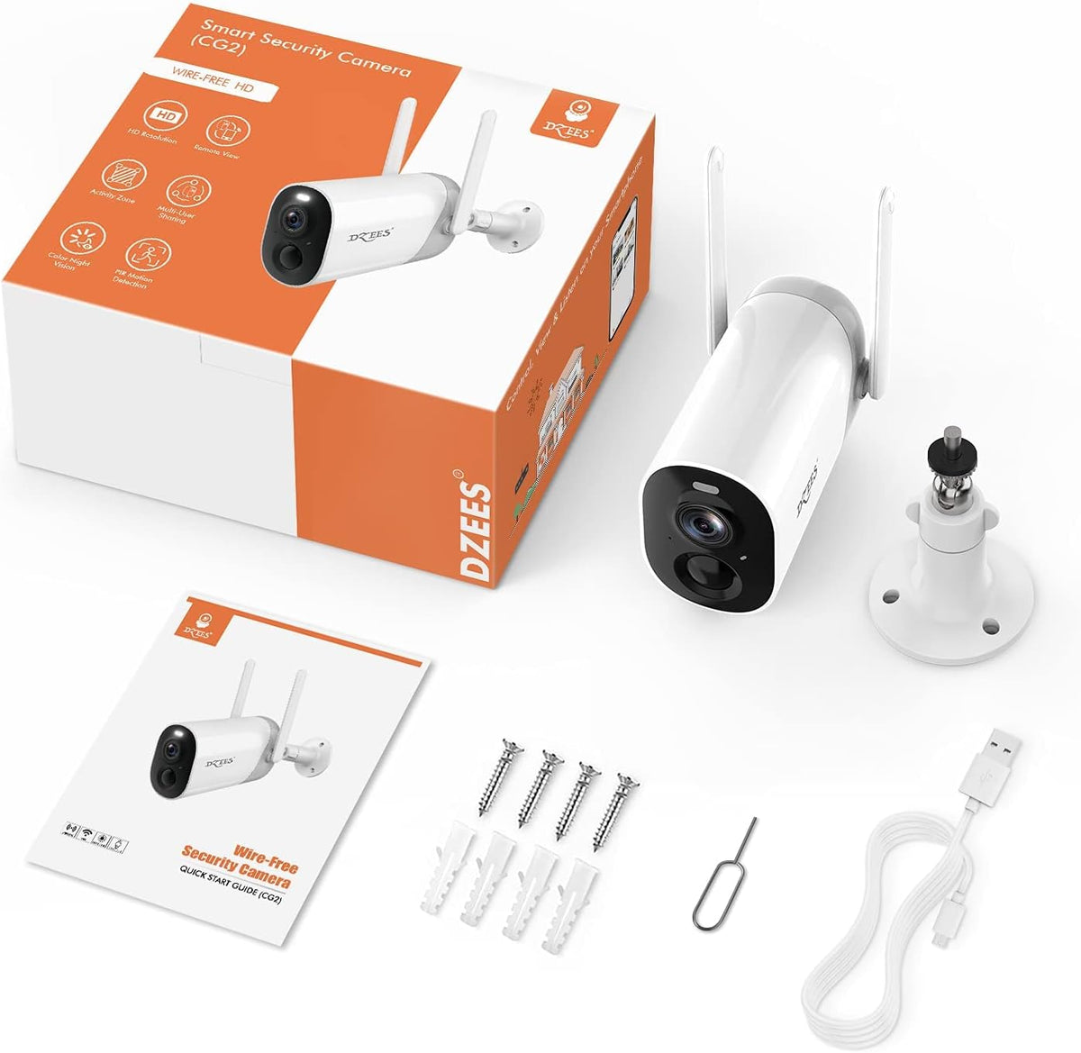 Wireless Outdoor Security Camera with Spotlight & Siren, 1080P Battery Powered, AI Motion Detection, 2-Way Audio, Color Night Vision, IP66 Weatherproof W9155