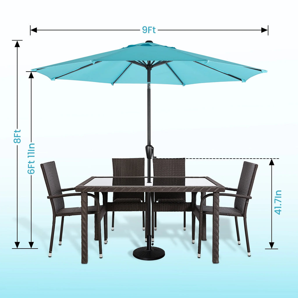 9' Round 8Rib Aluminum Market Umbrella U86478